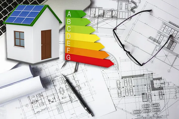 Certificado de eficiencia energética de una vivienda y planos