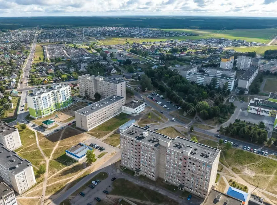 Vista aérea de una promoción de viviendas